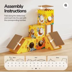 PalNests 3-in-1 Modular Cardboard Cat Tree & Scratcher House