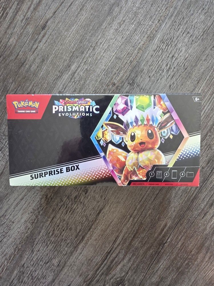 100% AUTHENTIC Prismatic Evolutions Surprise box.
