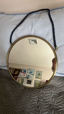 Golden Frame Round Wall Mirror 