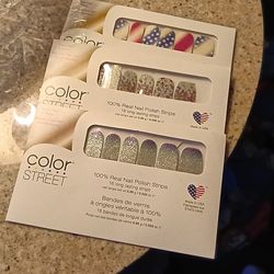 Color Street Nail Strips 3 packs unopened