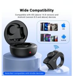 Wireless Remote Scrolling Ring for Tiktok,Page Turner for Kindle App,Bluetooth C