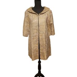 Vintage 1960's Gold Lamé Swing Coat ♡EXCELLENT CONDITION!♡