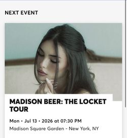 Concert tickets for sale two side by side seats