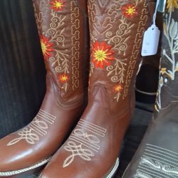Botas De Piel De México Cómodas Para Mujer Rodeo 