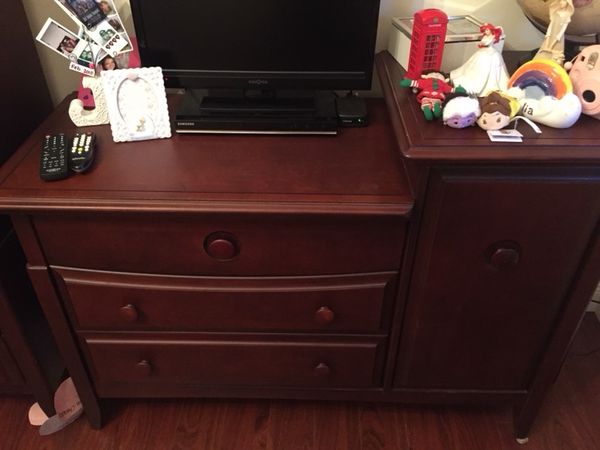 Ragazzi Fine Italian Cherry Wood Changing Table Dresser For Sale