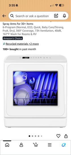 Portable Countertop Dishwasher Capacity 30 Items
