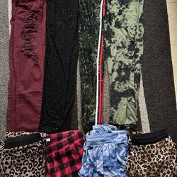Womens Pants And Leggings Size Large 