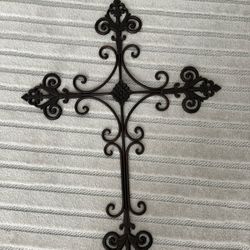 Cross Wall Decor Cast Iron Heavy 