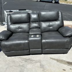 Grey Modern Recliner Couch 