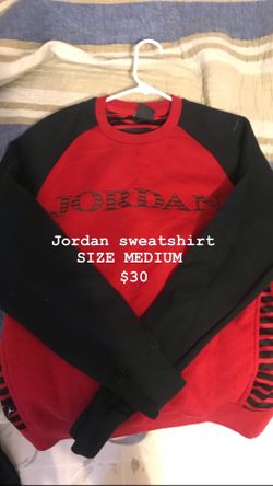 Red/black Jordan sweatshirt Size Medium