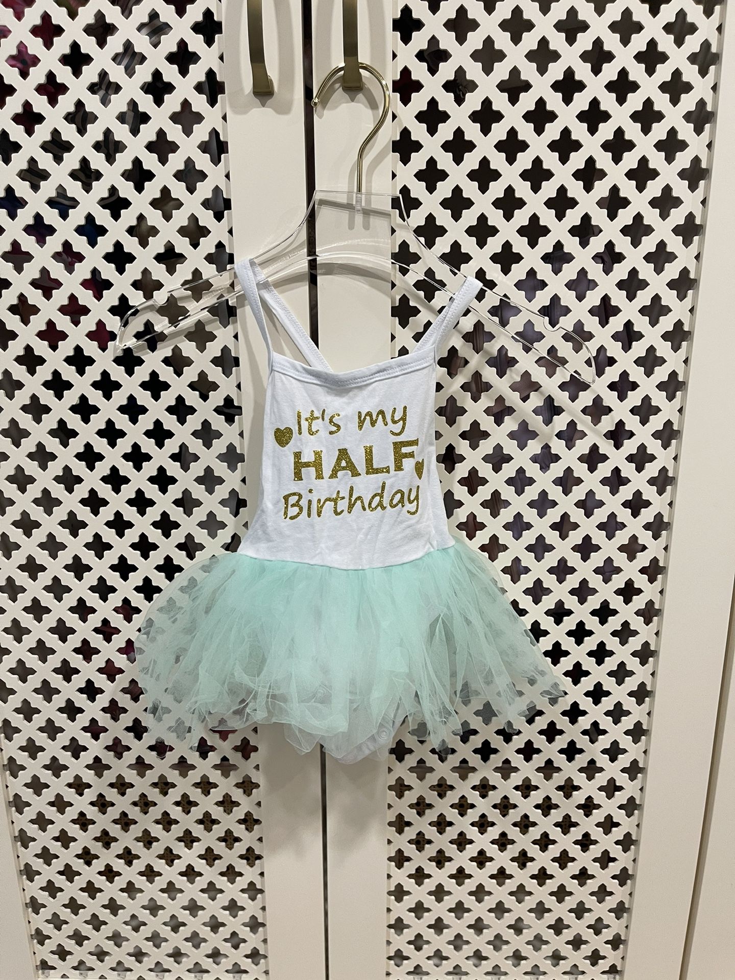 Kirei Sui Baby Half Birthday Tulle Tutu Bodysuit Dress Outfit Romper