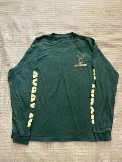 Playboy Pacsun Men's Shirt Bunny Logo Long Sleeve Shirt Green Medium