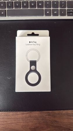 AirTag Key Ring Leather Midnight