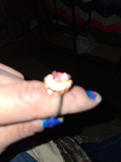 Pink Stone Diamond Ring