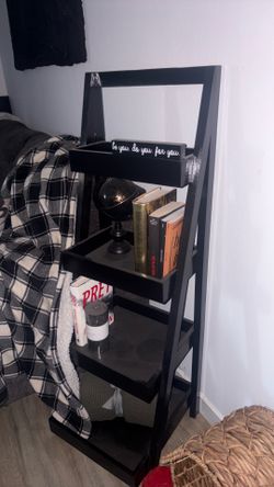 Black bookshelf
