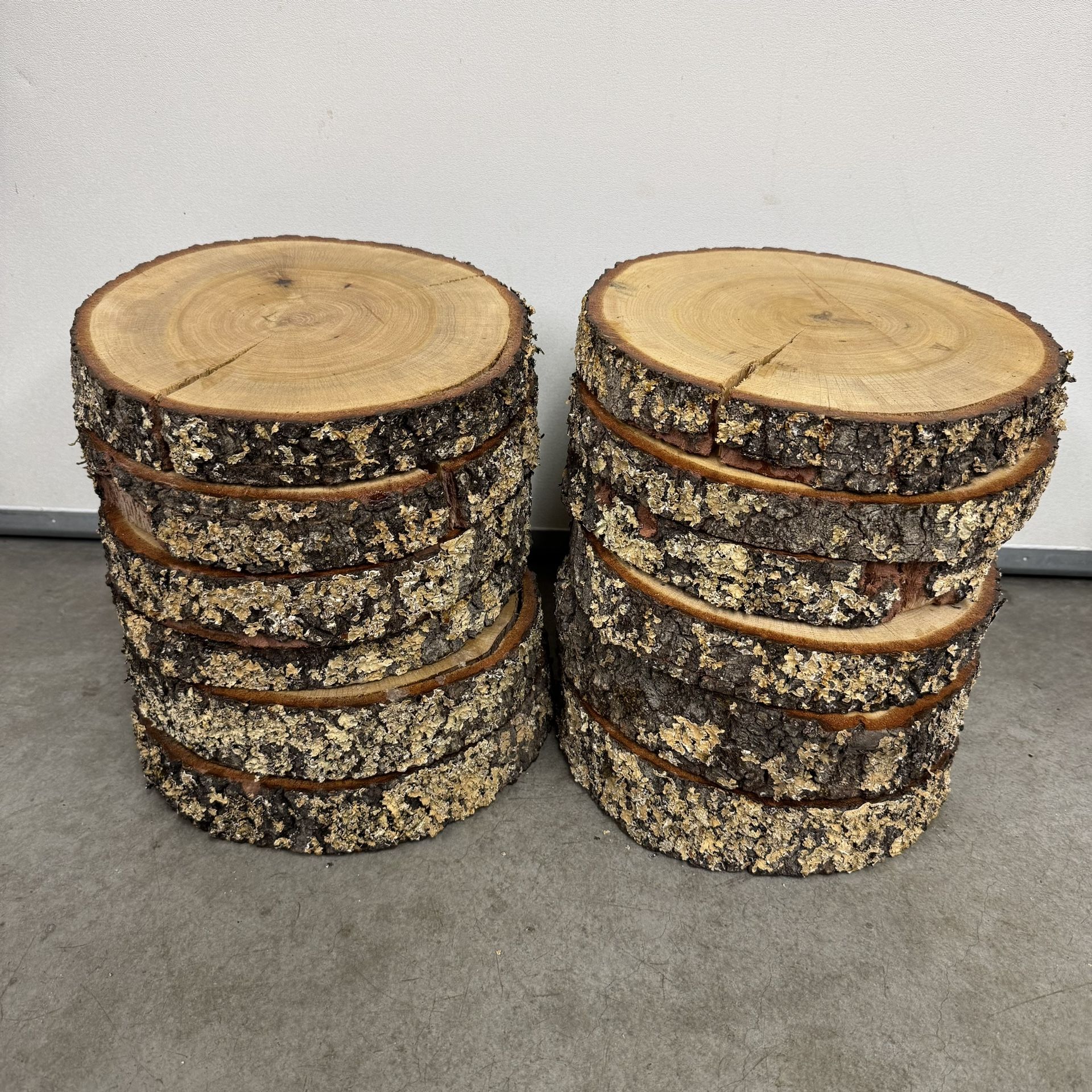9” wood rounds (set of 12)