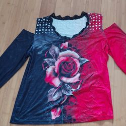 Womens off shoulder shirt size XLarge 