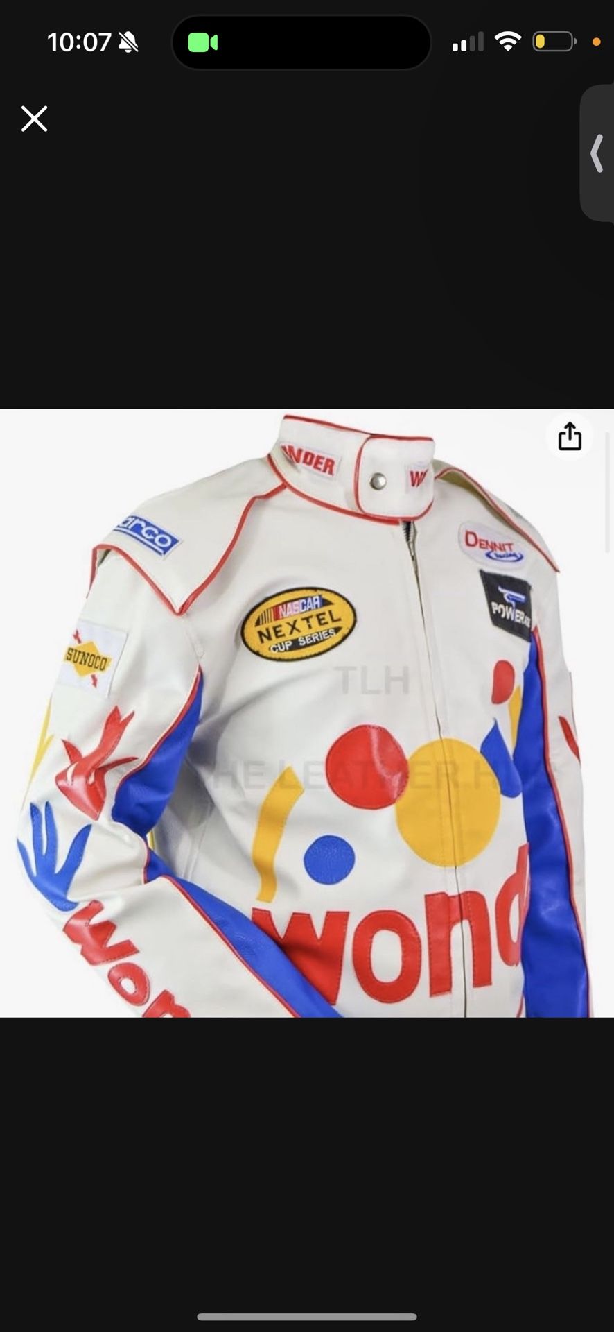 Men's Ricky Bobby Wonder Bread Racing Jacket Wonder Jacket Ricky