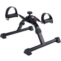 Vaunn Medical Folding Pedal Exerciser with Electronic Display for Legs and Arms Workout (Fully Assembled Exercise Peddler, no Tools Required)