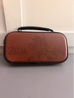 Legend Zelda Breath of the Wild Nintendo Switch Travel Case Deluxe Leather