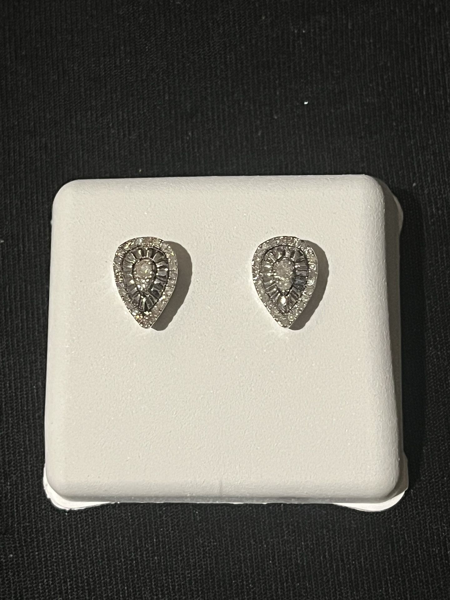 S925 Silver Natural Diamonds Opal Earrings 