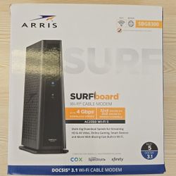 ARRIS SURFboard SBG8300 DOCSIS 3.1 WiFi Cable Modem Router - Blazing Fast!