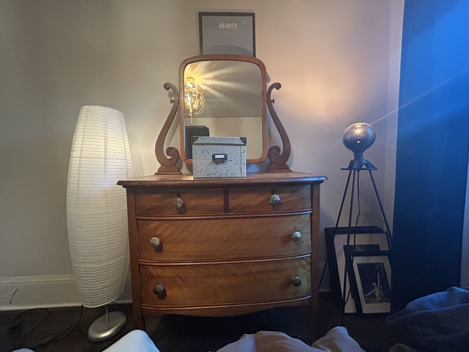 Antique dresser with vanity mirror