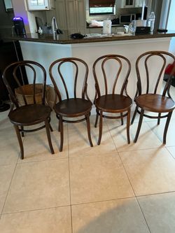 Set of 4 Bentwood Dining Chairs