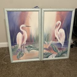 Set Of WalCut Flamingo Frame