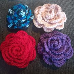 Crocheted Roses Handmade By Me