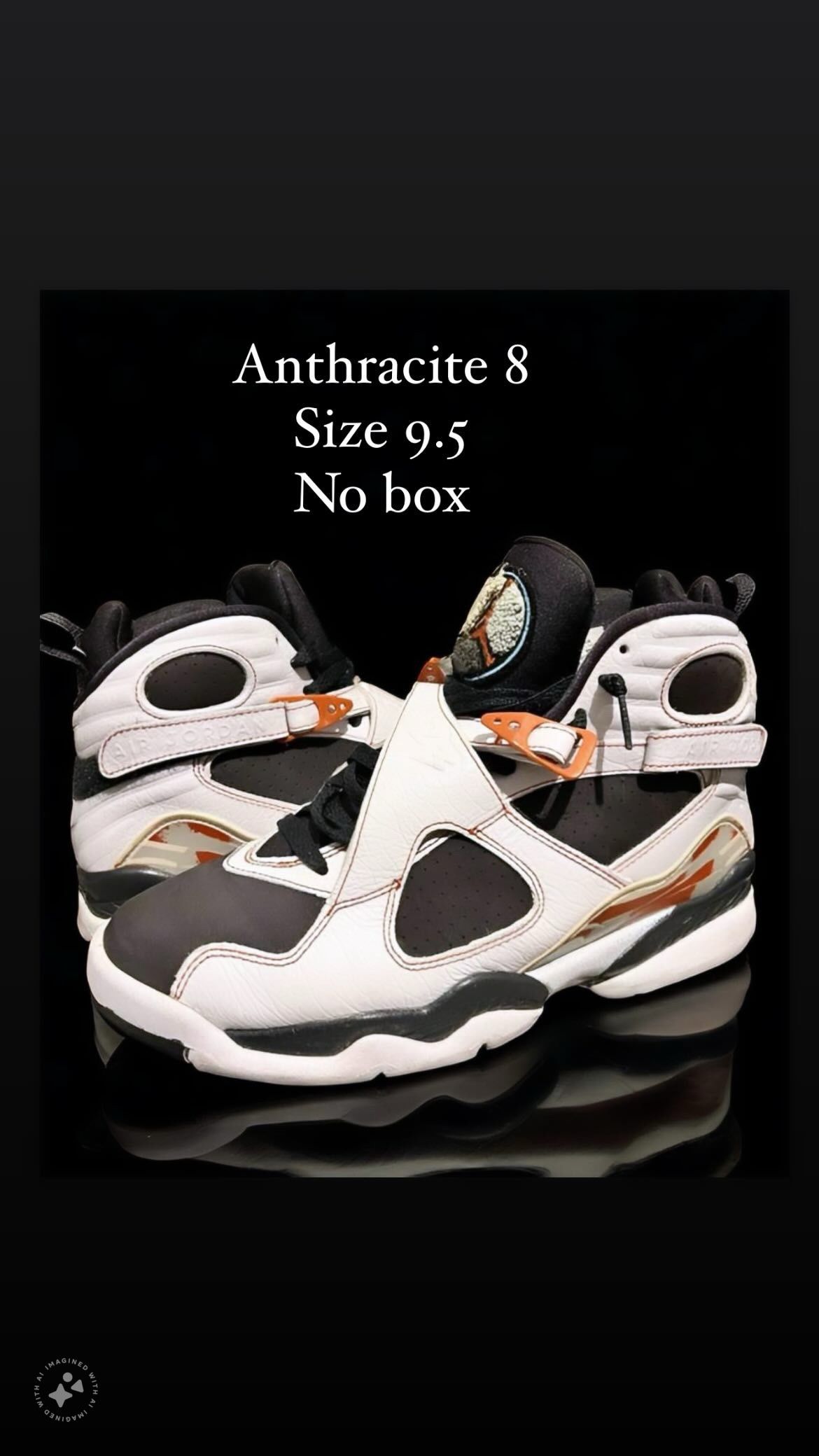 2007 Nike Air Jordan Retro 8 Anthracite Size 9.5
