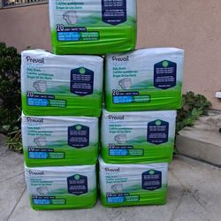 Prevail nu-fit daily briefs / adult diapers /  adult  size large 20 PCs packs