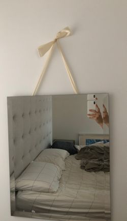 Wall Hanging Mirror with ribbon bow