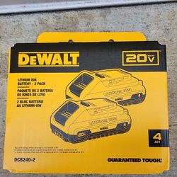 Dewalt 20V MAX Compact 4.0Ah Two Battery Pack Fuel Gauge (2 Pack)