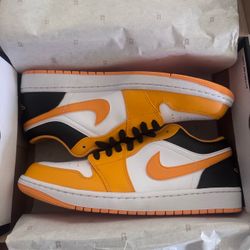 Air Jordan 1 Low Orange White Black Sneakers