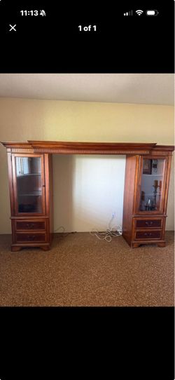 3-Piece Solid Wood Entertainment Center / Display Cabinet Wall Unit