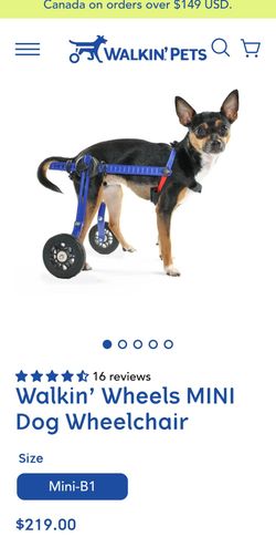 Walkin’ Wheels MINI Dog Wheelchair Nos $60 for best offer