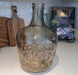 Vidrios San Miguel Large Brown Recycled Glass CABERNET Embossed Wine Jug/Vase