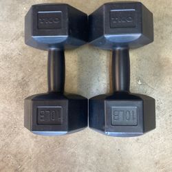 Pair Of TKO Plastic 10lb Dumbbells $20 great condition 