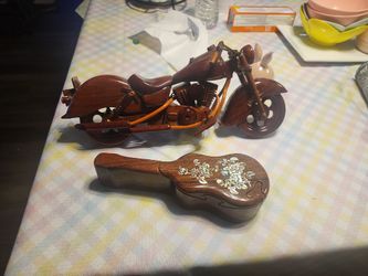 Motorcycle And Wooden Jewelry Box