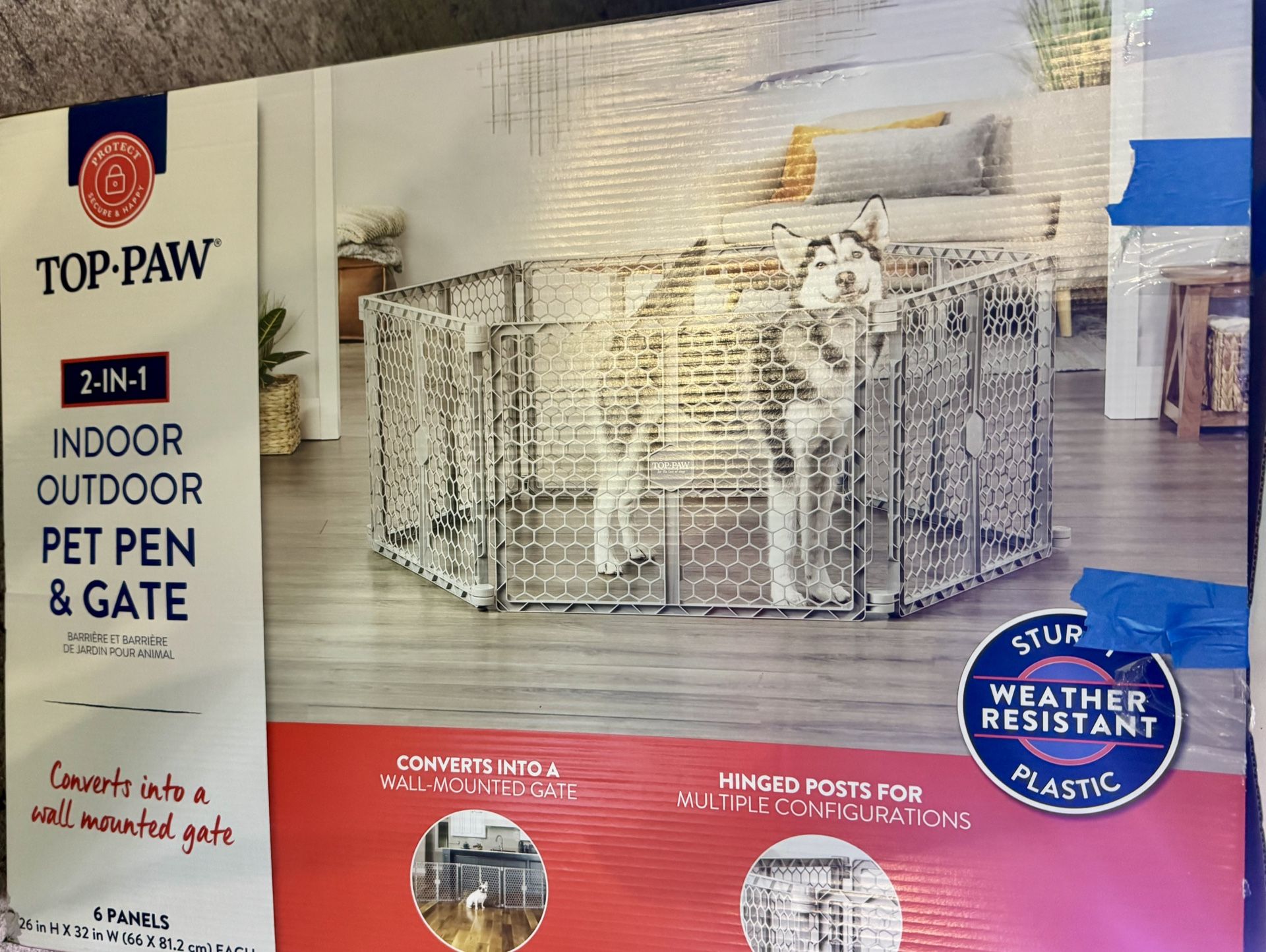 New/Open Box Pet Enclosure Plus Gate.  Was 135 At Store.