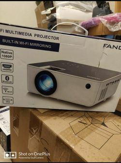 1080P HD ,WiFi and Bluetooth Projector, FANGOR F-506 Lumen 230" Portable Movie Projector, Compatible with TV Stick, HDMI, VGA, USB, Laptop,