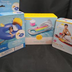 New Pool Floats & Kids Ride-On – 3-Pack Bundle