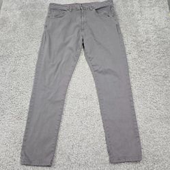 Johnnie-O Pants Mens 36x30 (Fits 34x30) Gray Straight Fit Stretch Preppy Chino 