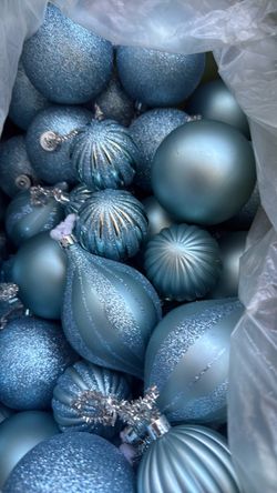 Blue & Silver Christmas Ornaments