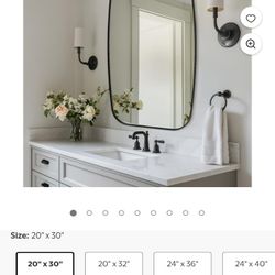 Andy Star 20x30 Brushed Nickel Mirror 