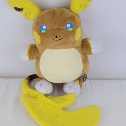 Pokemon Alolan Raichu TOMY 2017 Character 12" Stuffed Plush Nintendo Stuffed Toy