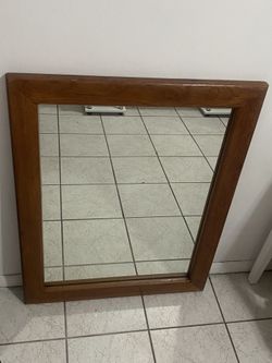 Brown Wood Mirror 