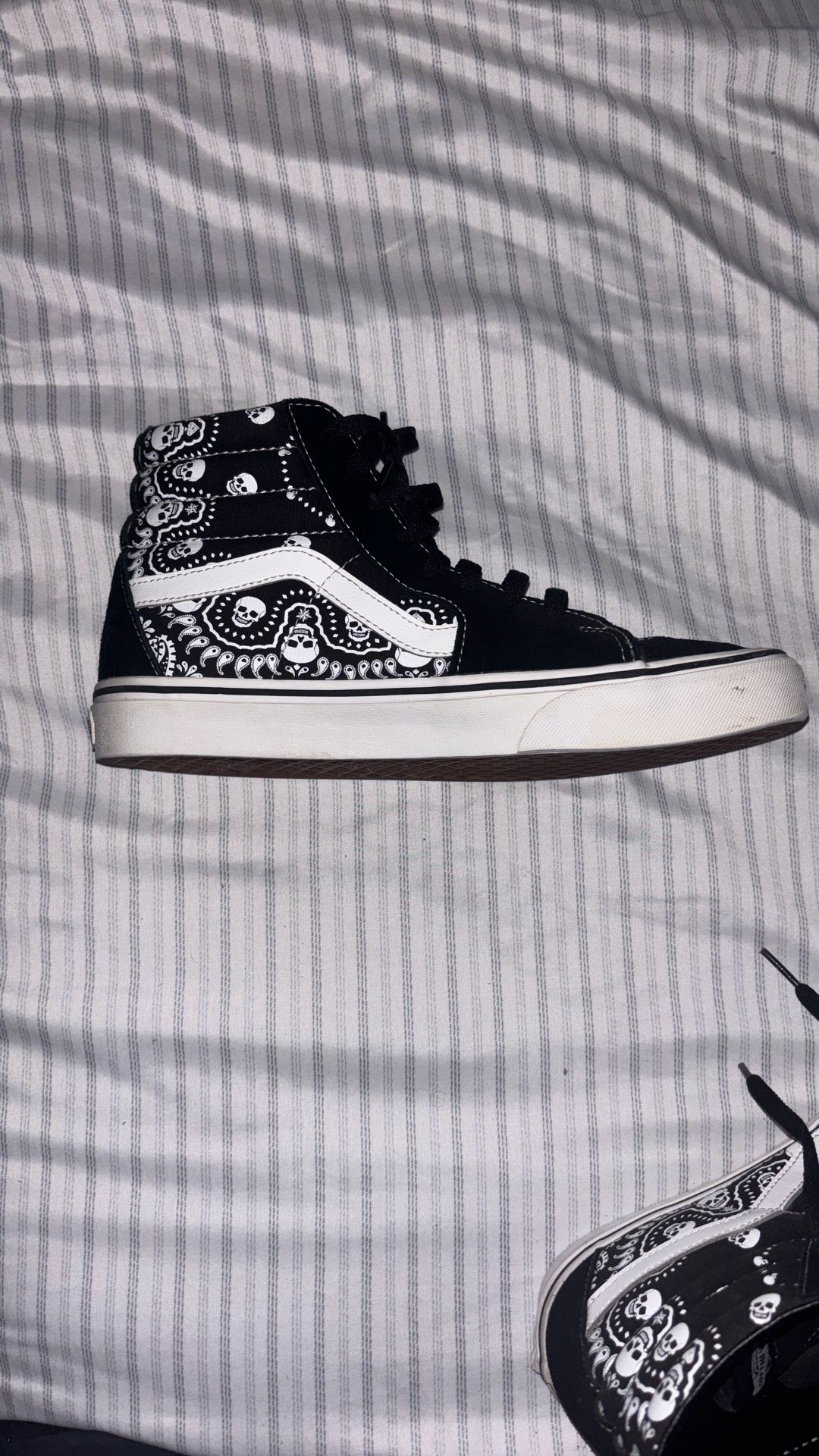 Size 8.5 Men’s skull High Top Vans