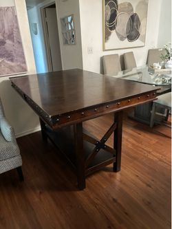 Brown wooden table